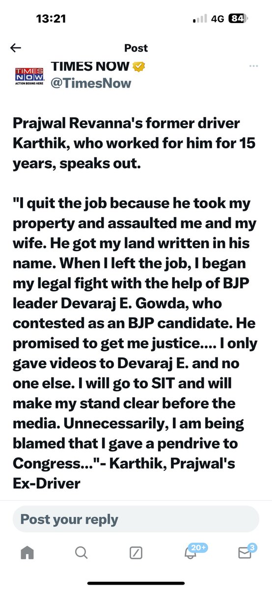 #PrajwalRevanna 's driver clearly says that he gave the pen drives & info to only BJP leader Devaraj E Gowda & not to any congress leaders. Then why does the dumb & stupid @amitmalviya spread malicious lies !