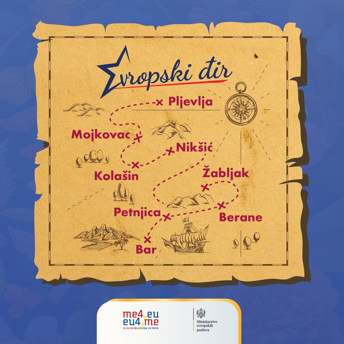 ⭐️ 🇲🇪 𝒔𝒍𝒂𝒗𝒊 𝑫𝒂𝒏 𝑬𝒗𝒓𝒐𝒑𝒆 🇪🇺 ⭐️

Pridružite se proslavi #DanEvrope2024 u vašem gradu 🎉 Centralna proslava biće upriličena 11. maja u @GradPg 📍na Univerzitetskom trgu, uz tradicionalni sajam 🇪🇺 ambasada i cvjetni tepih. 🌸

Prelistajete cijeli program 👇
#EUzaCG