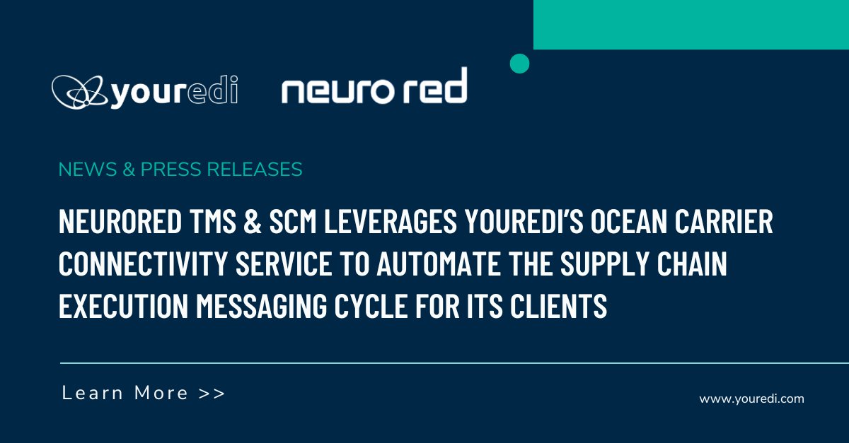We are thrilled to announce our partnership with <a href="/NeuroredSCM/">Neurored</a>, the leading enterprise software for transportation and logistics, native to the world’s #1 Business Apps Marketplace — Salesforce AppExchange.

youredi.com/company-news-p…
 
#Youredi #OceanCarrierIntegration
