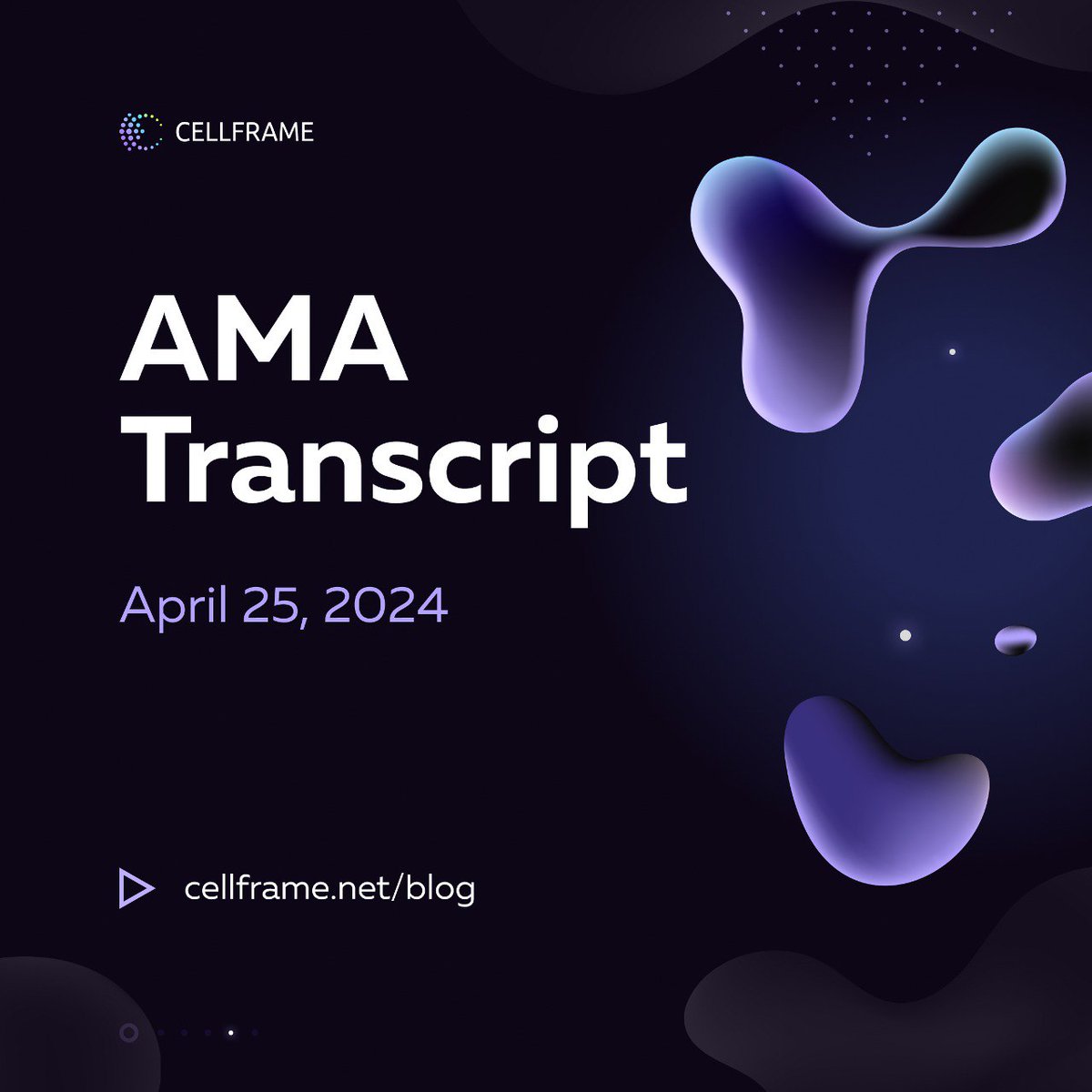 ✨ Prepared a text version of the AMA session with Dmitry Gerasimov's answers to community questions, which took place on April 25th.

👉🏻 Read on our website at the link: cellframe.net/blog/ama-with-…