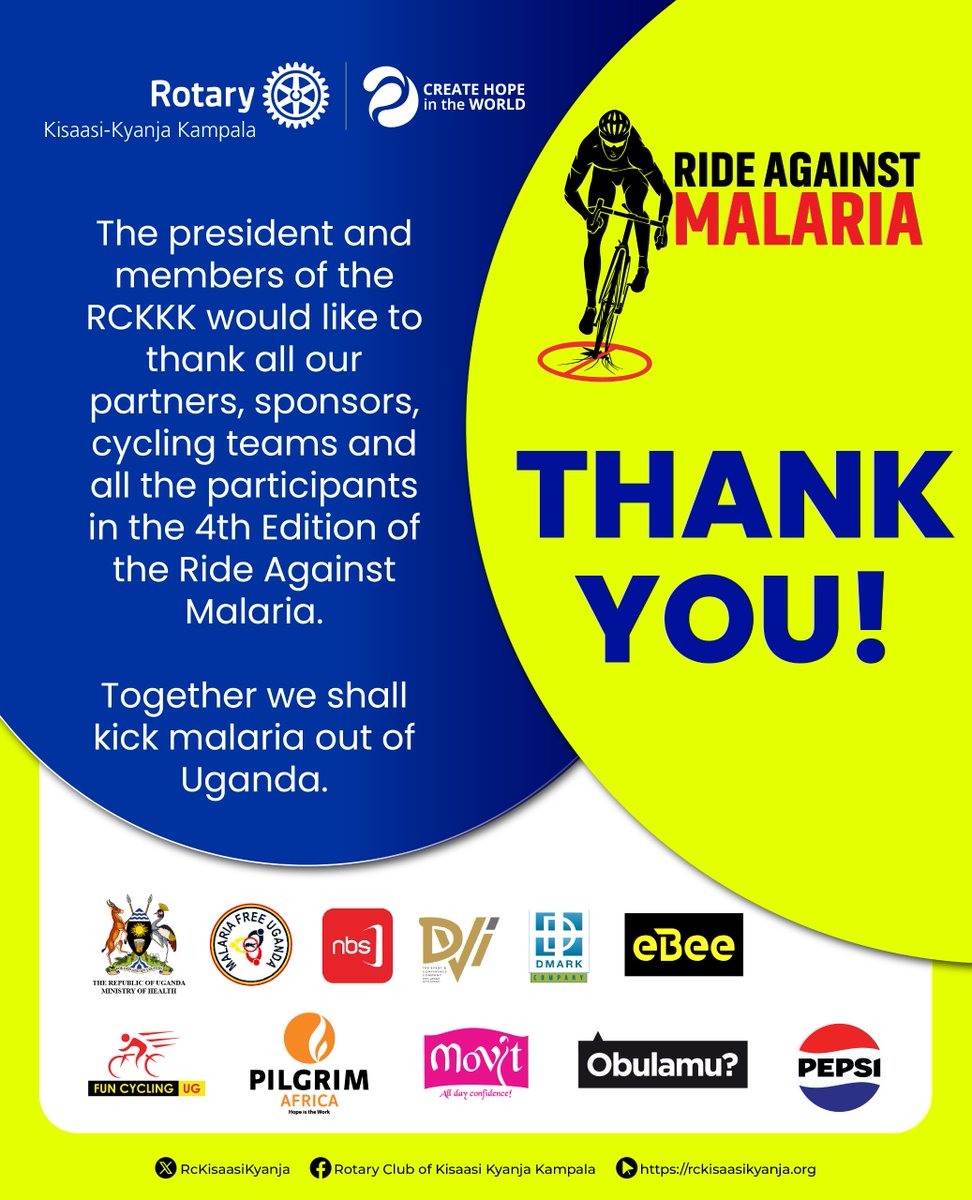 A heartfelt thank you to everyone who joined us in the exhilarating journey of our #RideAgainstMalaria event over the weekend! Your enthusiasm, dedication, and unwavering support have propelled us closer to our goal of a malaria-free world. #NBSportUpdates | @RcKisaasiKyanja