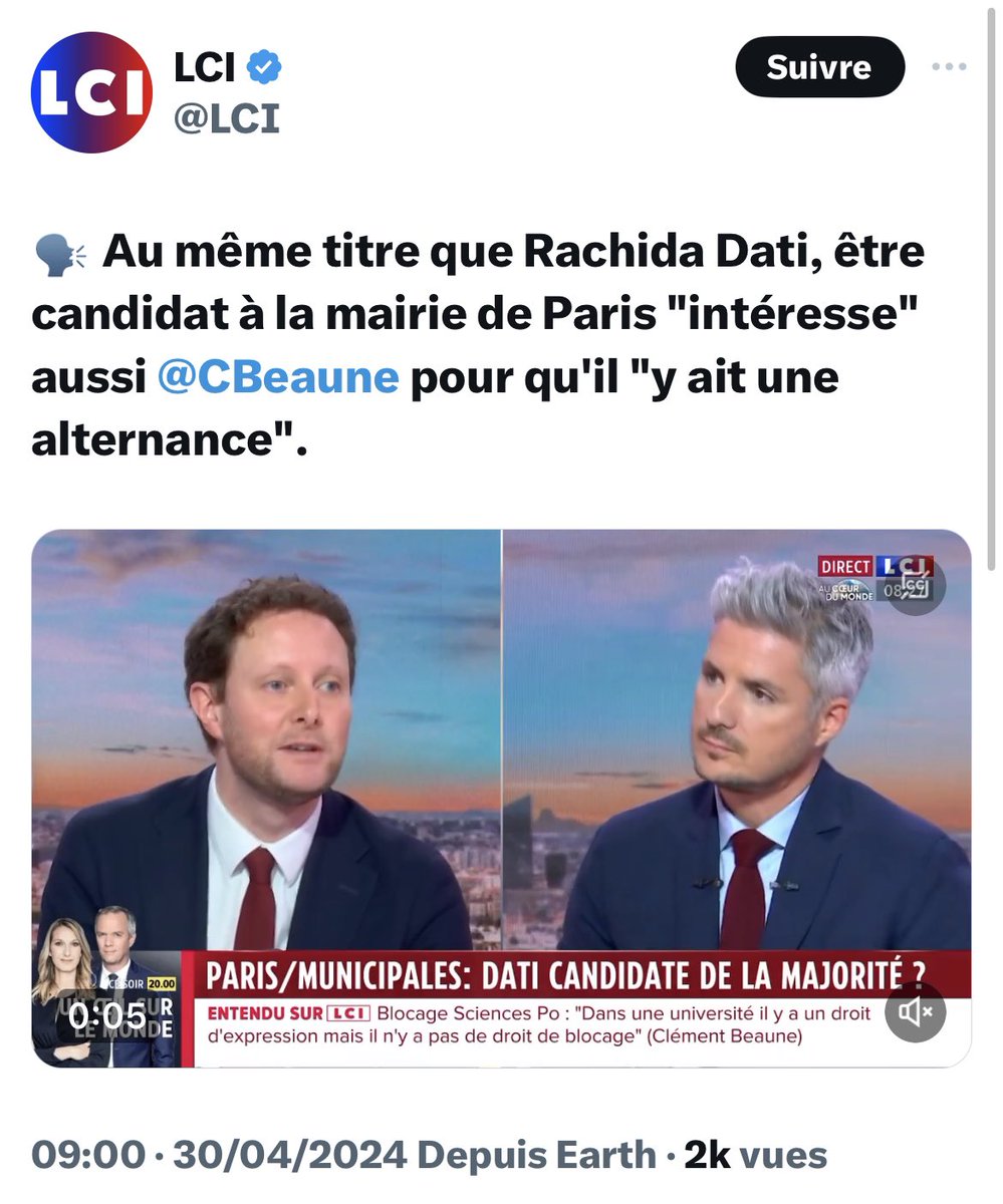 ➡️Un ticket Dati-Beaune pour la mairie de Paris ce serait vraiment incroyable ! Je crois que la majorité présidentielle va faire un gros coup à Paris, pour l’alternance à Hidalgo le fiasco.👏