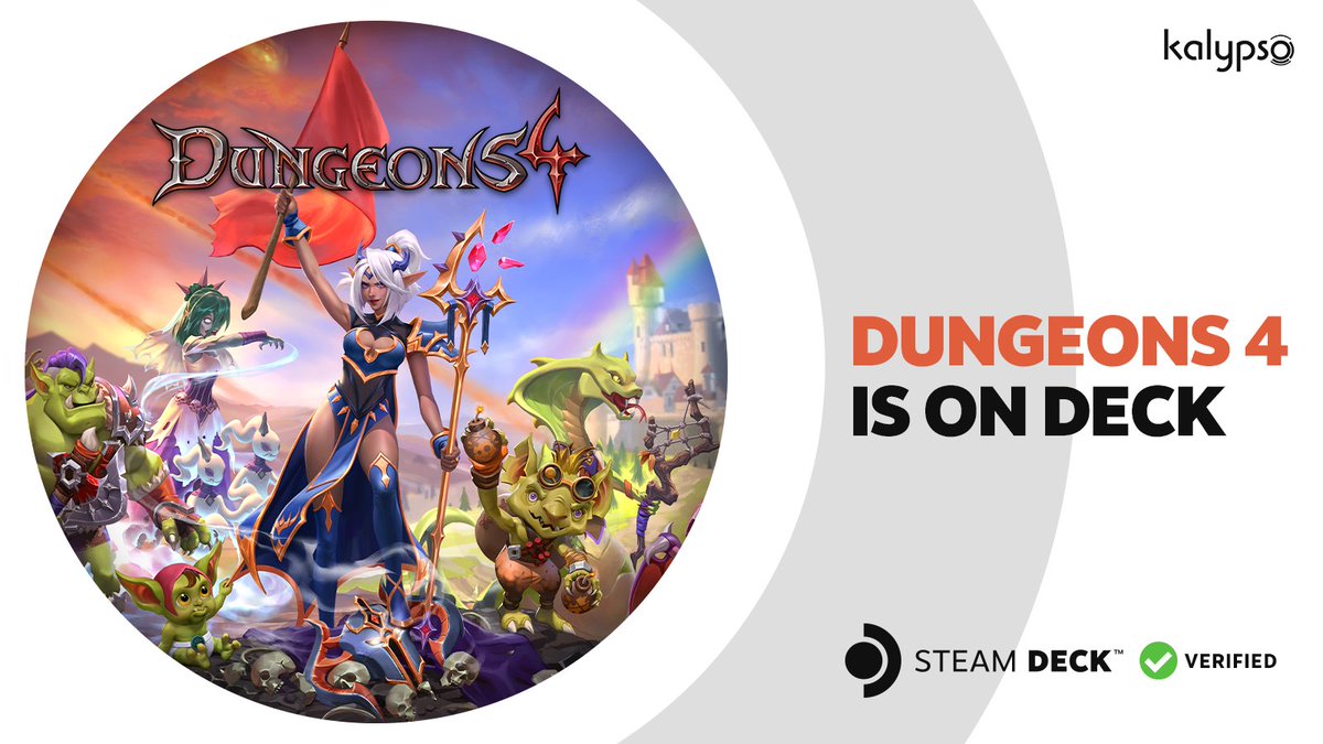 The Verified Evil has ordered all hands on deck! Why, you ask? Because he says so! And because #Dungeons4 is now verified for Steam Deck! 🥳