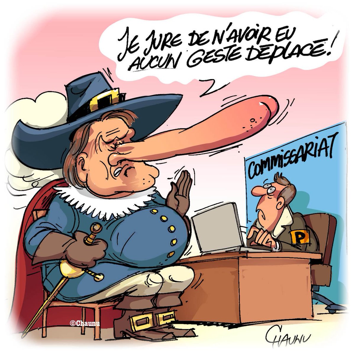 ✏️ mon #dessin publié aujourd’hui dans @unionardennais #depardieu #actu #dessindepresse