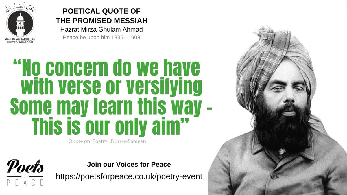 10 acclaimed #Poets using #Poetry to echo the words of the #Khalifa, in establishing a lasting #globalpeace. poetsforpeace.co.uk/poetry-event