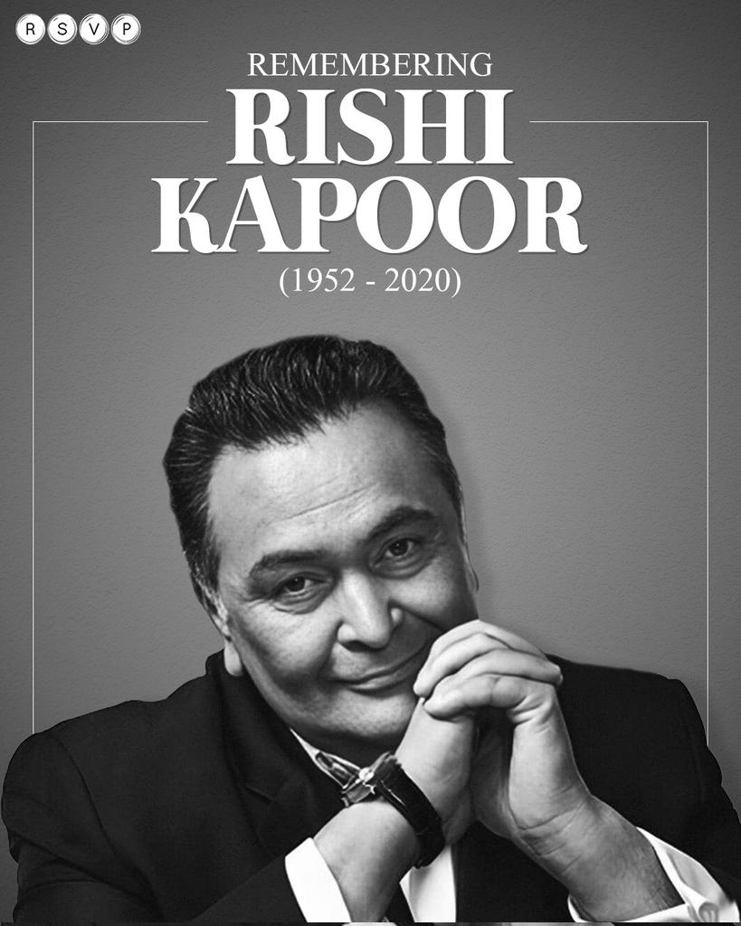 Remembering the legendary Rishi Kapoor today. His vibrant personality continues to live on in our memories and hearts. ❤️ #RSVP #RishiKapoor