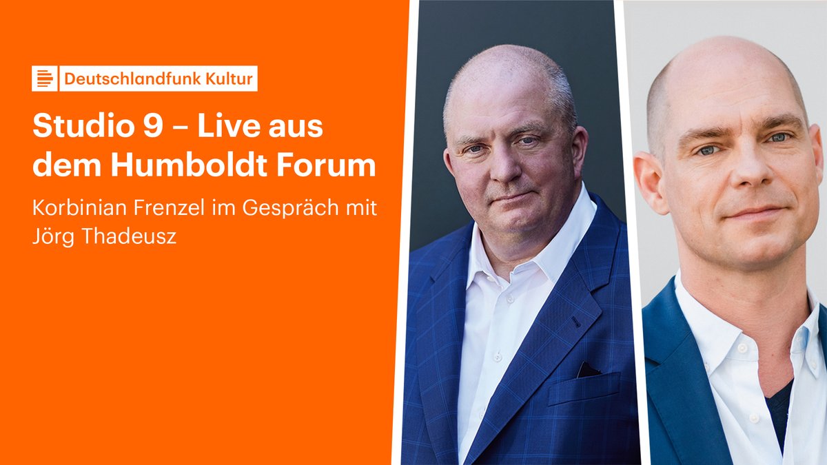 Freitag ist er der 'Beobachter': Moderator & Schriftsteller @JTHADEUSZ ist mein Gast in der @dlfkultur Radioshow im Humboldt Forum, um auf die Themen des Tages zu schauen. Schaut gerne vorbei - live im 'Schloss', im Videostream. Radio & Podcast gibt's auch deutschlandradio.de/studio9-der-ta…