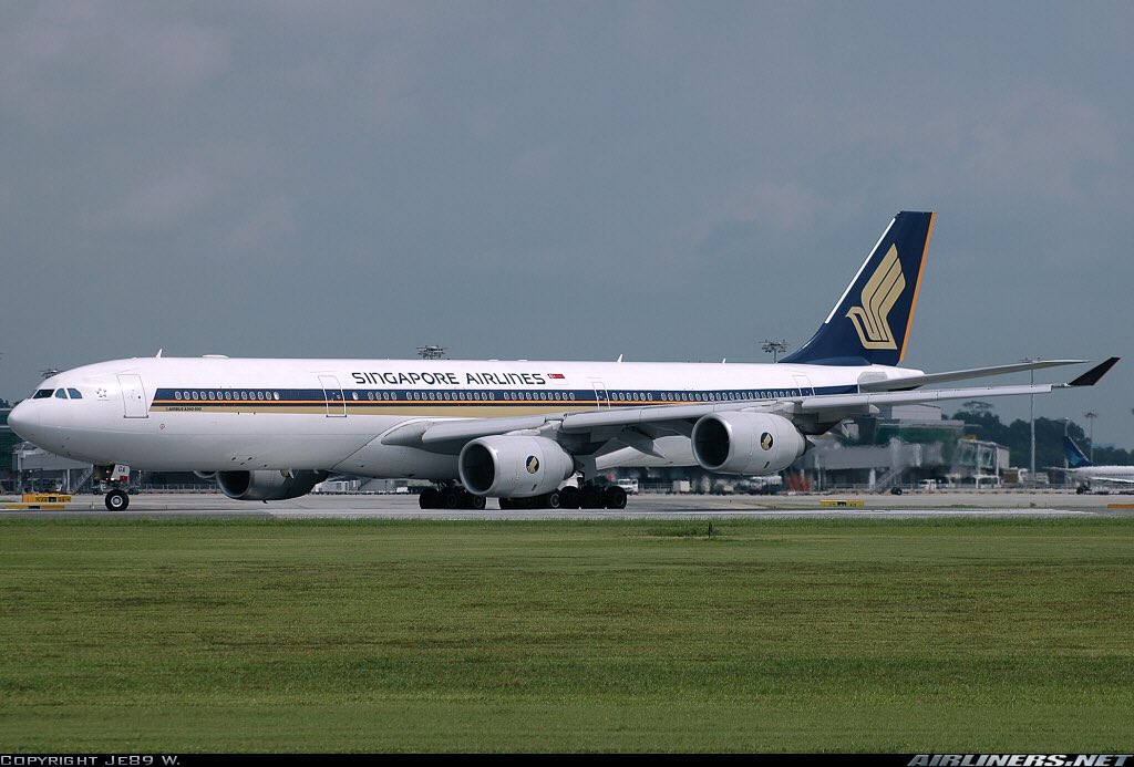 A Singapore Airlines A340-500 seen here in this photo at Singapore Airport in July 2006 #avgeeks 📷- JE89 W
