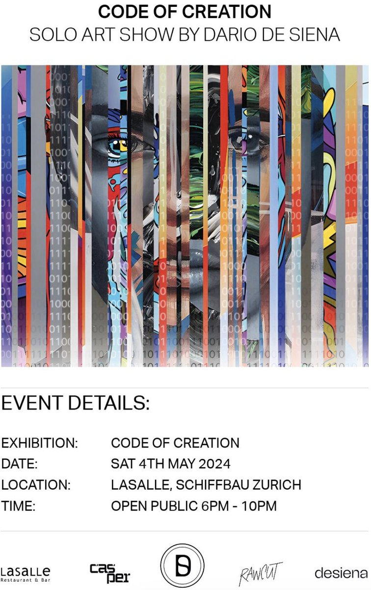 Matt Schaffnit (@gothamsenator) on Twitter photo Explore the fusion of technology & creativity with us at <a href="/Dario_Desiena/">Dario De Siena - 💎🫵😹🐸</a>'s latest exhibition, 'Code of Creation' at the 𝗦𝗰𝗵𝗶𝗳𝗳𝗯𝗮𝘂 in Zürich! 🧑🎨
With over 49,000 followers on X (twitter), Dario
has become a recognized leader in the evolving digital art scene. This Explore the fusion of technology & creativity with us at <a href="/Dario_Desiena/">Dario De Siena - 💎🫵😹🐸</a>'s latest exhibition, 'Code of Creation' at the 𝗦𝗰𝗵𝗶𝗳𝗳𝗯𝗮𝘂 in Zürich! 🧑🎨
With over 49,000 followers on X (twitter), Dario
has become a recognized leader in the evolving digital art scene. This