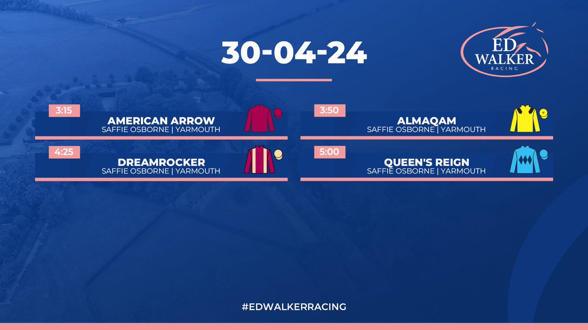 Four runners today  🤞🏻🏇 #EdWalkerRacing