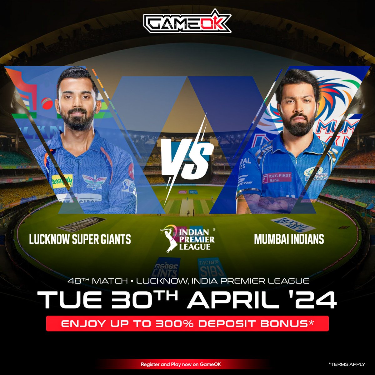 Are you ready for the epic match between Lucknow Super Giants vs Mumbai Indians in the IPL 2024❓
Who will win❓
Watch the Match for Free
You can also get a chance to win a 300% deposit bonus!🏏

#IPL2024 #CSLvsSRH #TataIPL #GujaratTitans #RoyalChallengersBengaluru #IPLMatchday…
