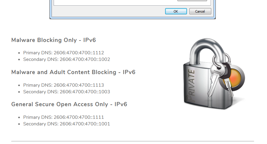 Secure your IPv4 and IPv6 DNS server connections with these IP addresses...