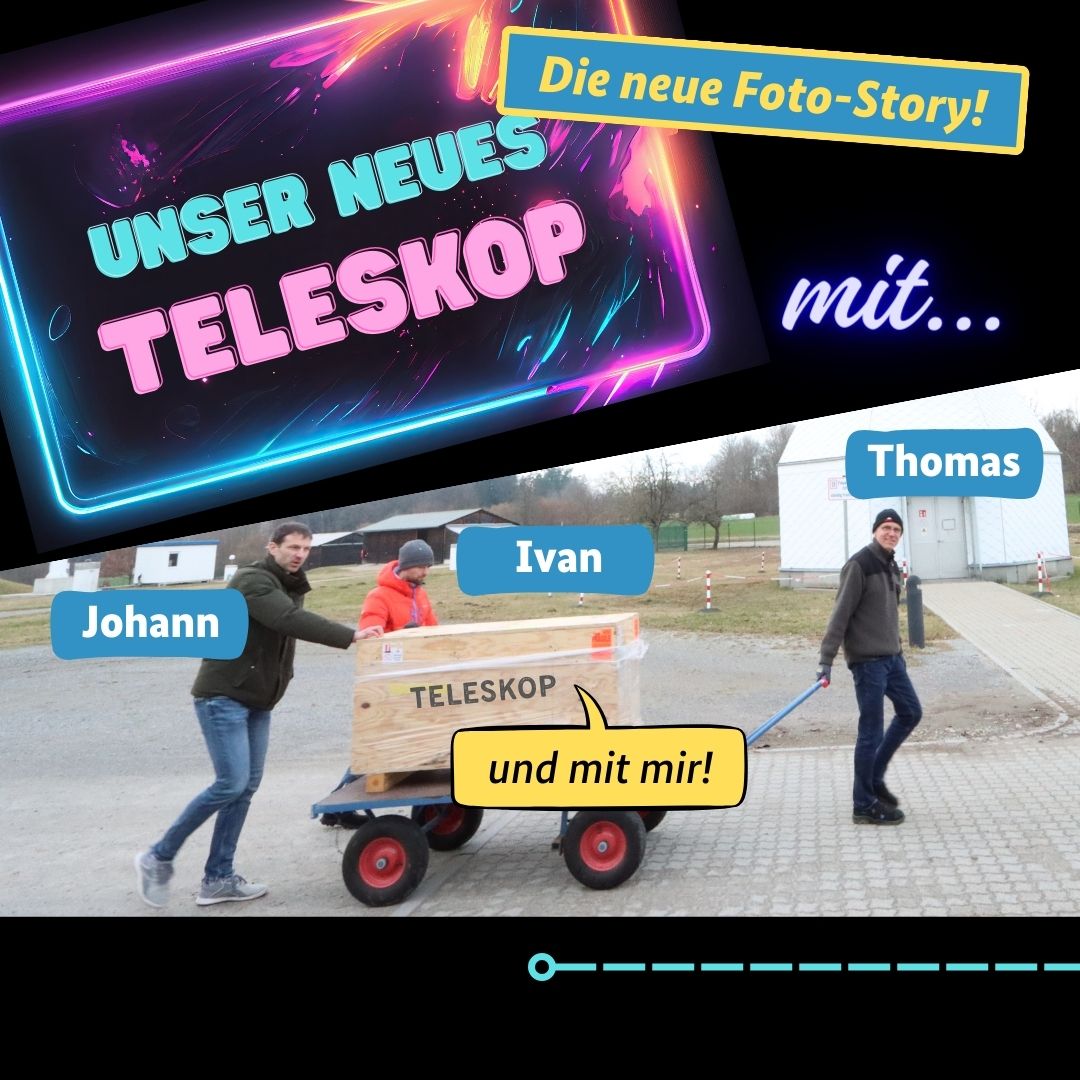 Vor kurzem haben Kollegen in Wettzell ein neues #Teleskop 📡 montiert. Es wird bei Satelliten-Entfernungsmessung unterstützen und Weltraumschrott beobachten.

Wir haben die Erlebnisse bei der Montage in einer 90er #FotoStory 📸 zusammengefasst. Viel Spaß...

1/3