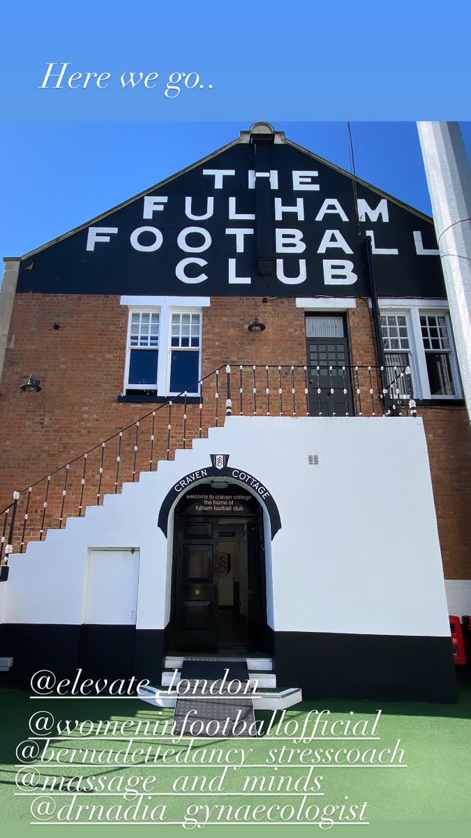 Perfect day for our Women’s Health Summit with <a href="/WomeninFootball/">Women in Football</a> at <a href="/FulhamFC/">Fulham Football Club</a> #womenshealthsummit