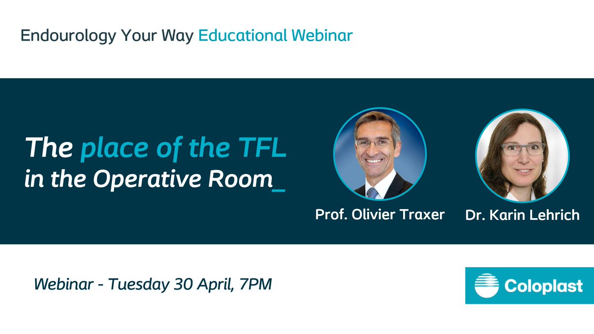 Webinar today! And there's still some time left to register! Don't miss the opportunity to learn more about Thulium Fiber Technology from Professor Olivier Traxer and Dr Karin Lehrich. To register for the event, click here: eur.cvent.me/l9moZ