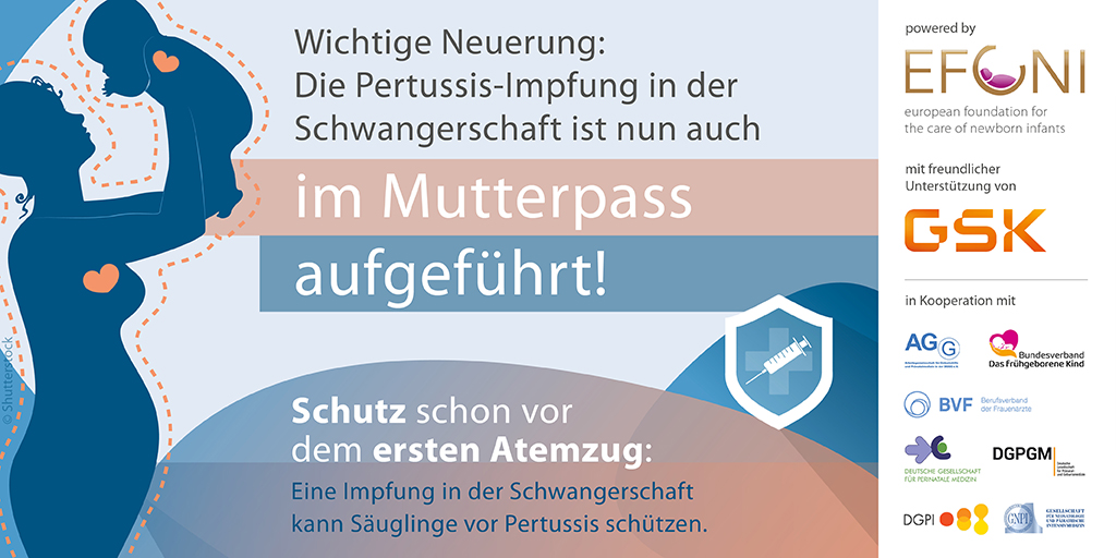 Die #Pertussis -Impfung ist im neuen Mutterpass aufgeführt - eine gute Gelegenheit, um mit Patientinnen 🤰 über das Thema Impfen 💉 in der #Schwangerschaft & die Gefahren von #Keuchhusten für Neugeborene zu reden. #impfenschützt Mehr Infos unter: efcni.org/keuchhusten/