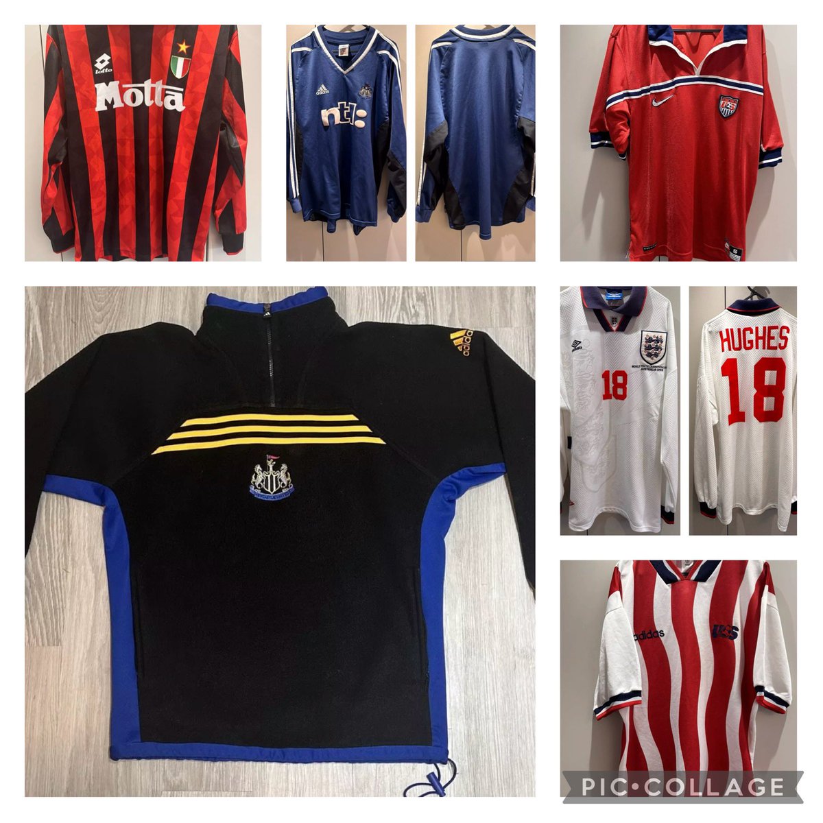 ⚽️ GRAILS 4 SALE ⚽️ ⚽️ Some serious heat 🔥currently on eBay. I have around 500 shirts which I won’t be able to list until I’m back from USA due to a very busy printing schedule (much appreciated guys 👏🏻) ebay.co.uk/usr/hugoviana45 🚨 USA 1994 🚨 90’s NUFC Fleece 🚨 Match worn