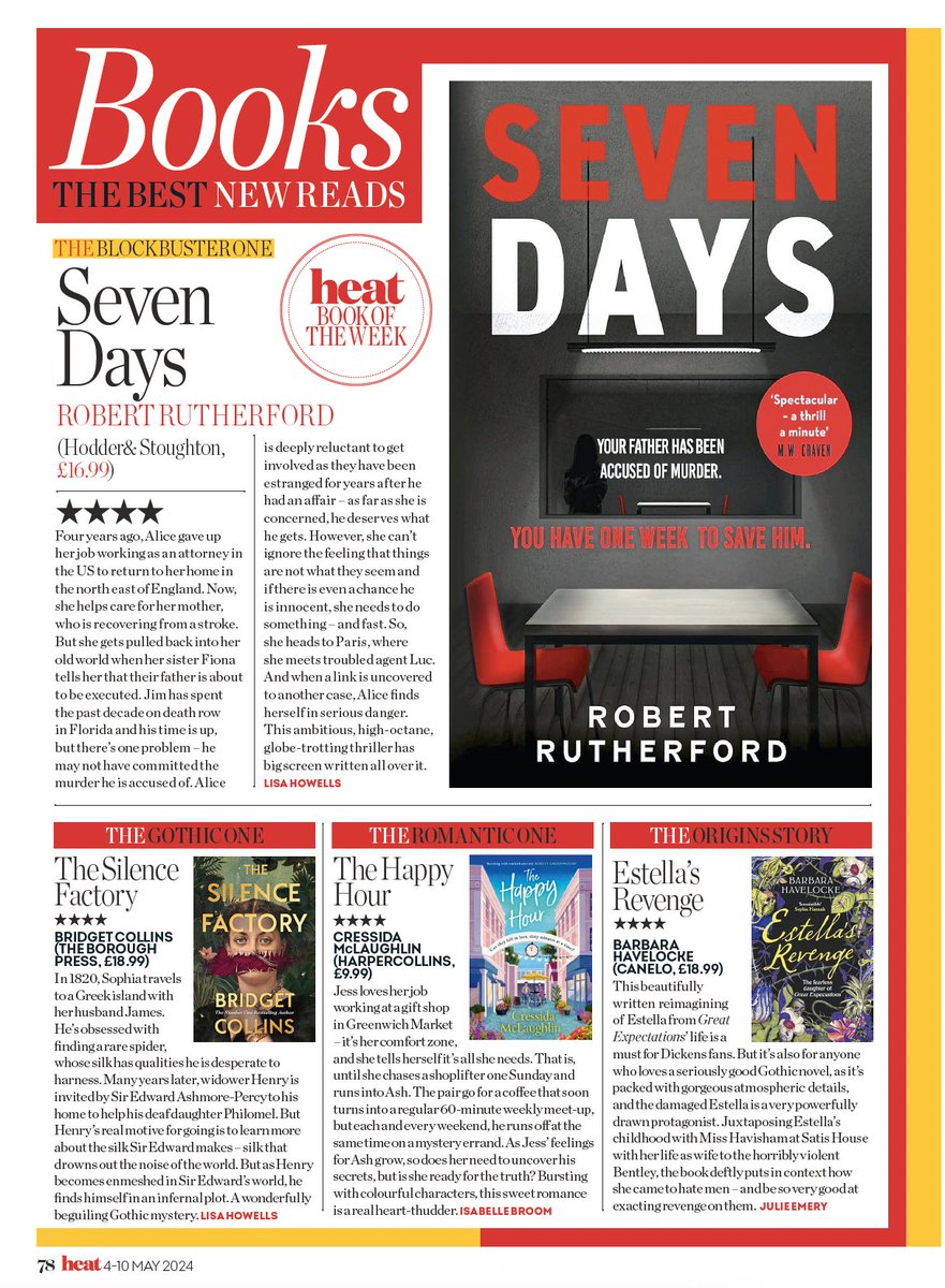 It's a beautiful sunshiny @heatworld day and I've got cracking reads from @rutherfordbooks @Br1dgetCollins @CressMcLaughlin and @BCopperthwait @HodderBooks @BoroughPress @HarperCollins @canelo_co
