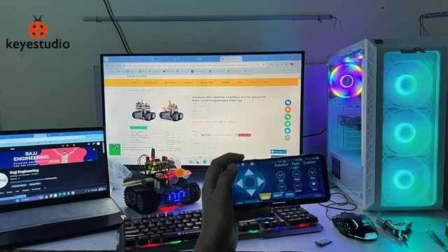 #keyestudio 🐞 ❤️Thanks to Rajj for sharing Explore the versatility of the Mini Caterpillar Tank Robot Car together!🤖 #arduino #diy #kit #diyproject #robot #coding #maker #programming #stem #EDU #technology #electronics #tutorial #Engineering #learning #robotic #teacher