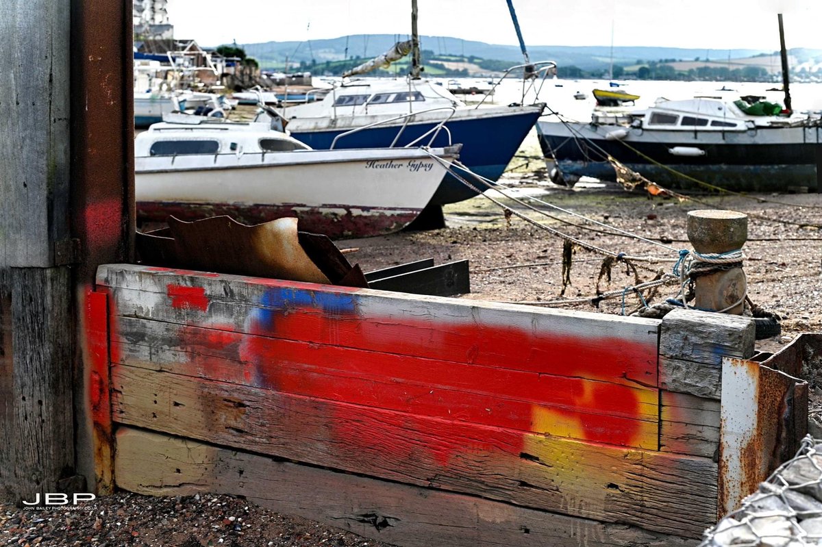 R is for … Red paint (colour sample test?) #AlphabetChallenge #WeekR #BoatYard