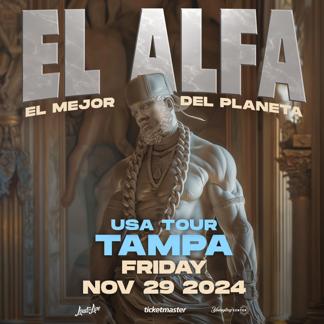 SHOW ANNOUNCE: El Alfa is coming to Tampa on Nov. 29! Tickets go on sale tomorrow May 1 at 10am 🔥 Starting at 10am use presale code 'TAMPA' to get tickets 🎟️ bit.ly/44m6AXq