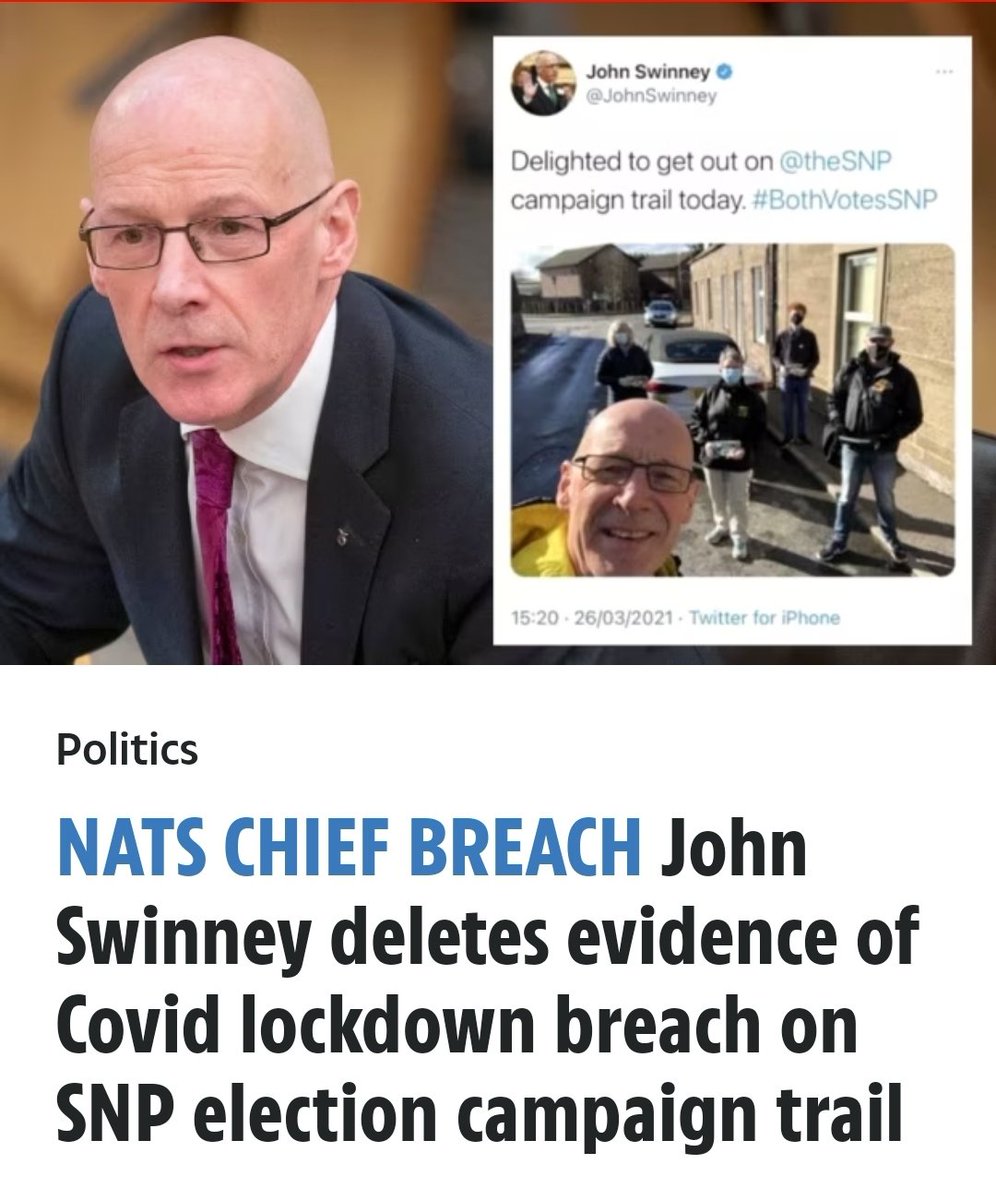 'HONEST' JOHN SWINNEY A reminder of when he broke Covid Lockldown rules and then tried to cover it up! He has the perfect credentials to be Sturgeon's next continuity Leader. #HonestJohn #SNP #SNPLeadershipElection