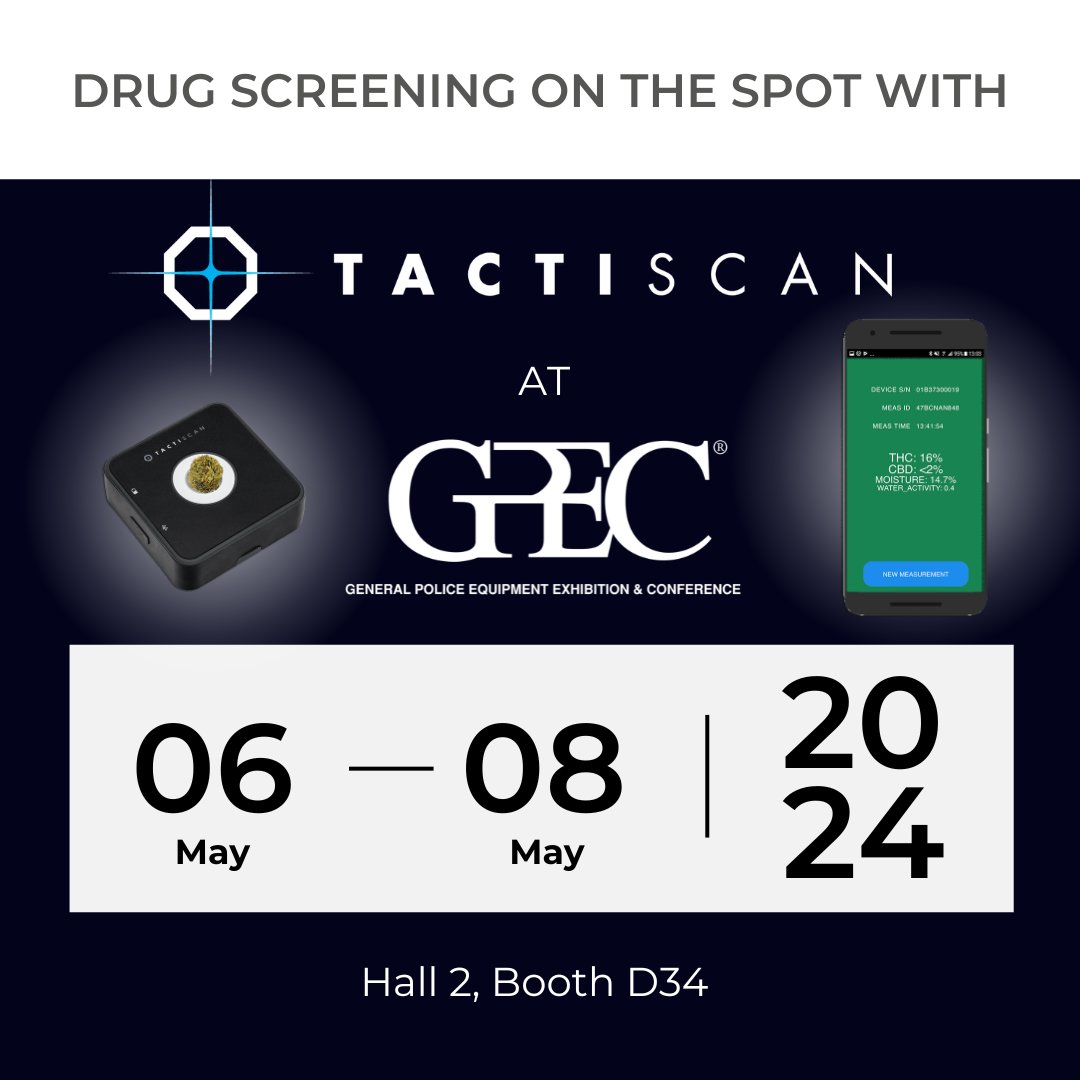 Discover our mobile and reusable #THC and #narcotics scanner at the GPEC next week in Leipzig! Booth D34.
🔬👮🏻‍♀️

#police #polizei #drugscreening #drogen #dea #btm #behoerdennews #cannabis #zoll #customs #fair #gpec #nynomic