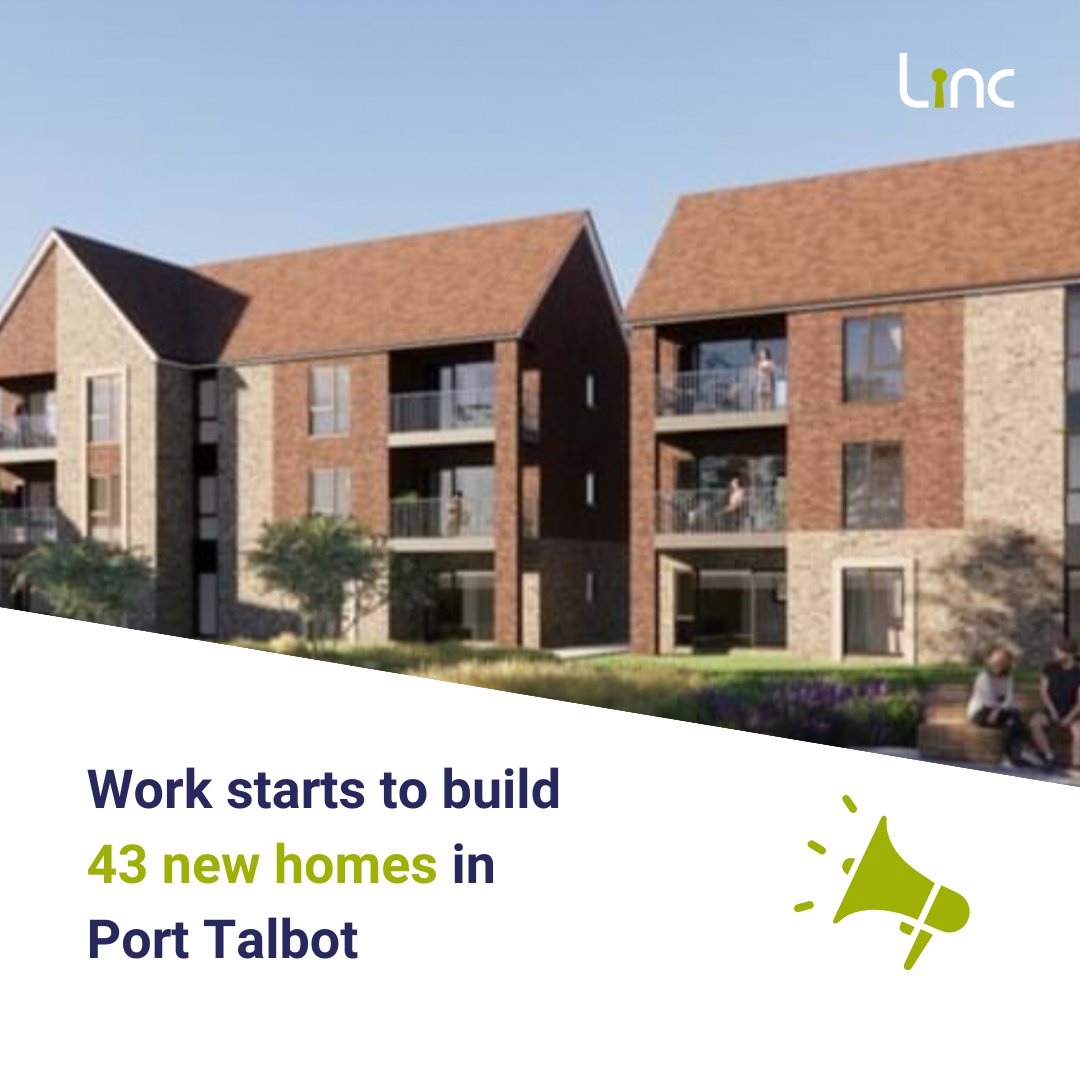 We're thrilled to announce that work started this month to build 43 new homes in Port Talbot! Based on the site of the Former Lower Dyffryn School in Devonshire Place, there will be a mixture of houses and apartments. Head to our blog to read more ➡ linc-cymru.co.uk/our-news-lates…