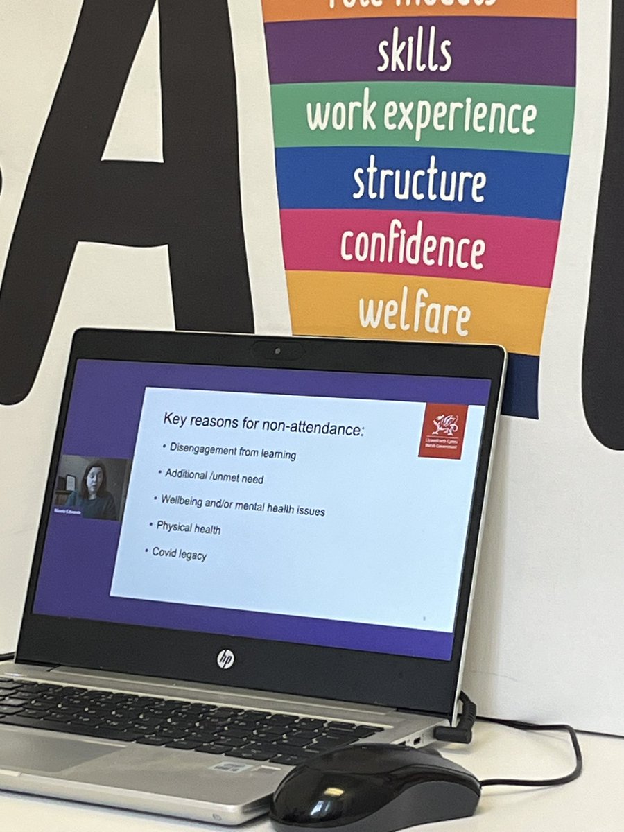 Hearing from Nicola Edwards that absence from secondary schools is now double pre-pandemic levels, highest is in Yr 11 learners.  Some reasons for non-attendance being, disengagement from learning, wellbeing/mental health issues,  physical health #SchoolAttendanceWalesPIW #ukspf