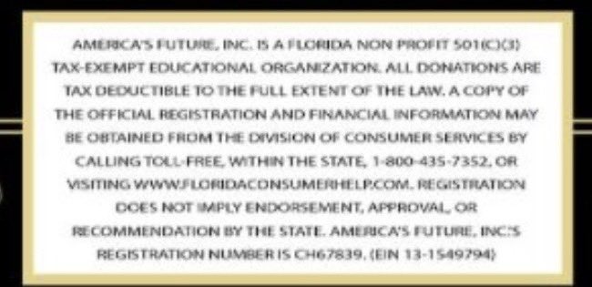 Thread. 

Scroll to see whose flyer I clipped this from.🫢

Florida NGO: America’s Future, Inc. 

Does business with Save The Children NGO. 

#RaidTheNGOs