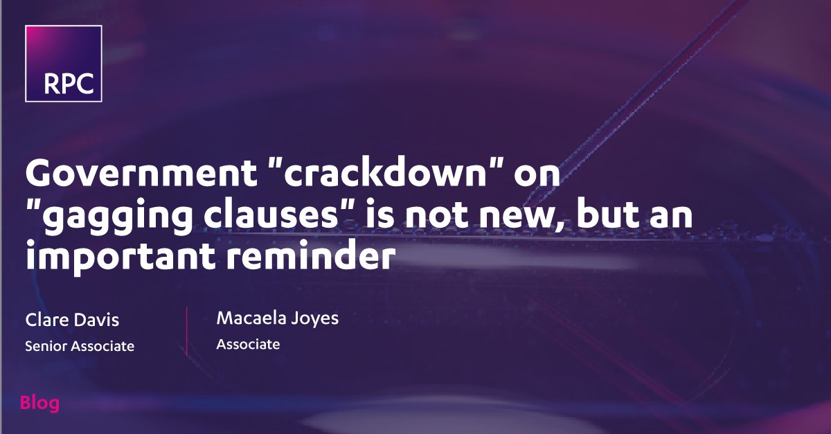 Clare Davis and Macaela Jones share the implications of the government ‘crackdown’ on ‘gagging clauses’ in Law360. 👉 bit.ly/44n7bs4 #Employment #EmploymentLaw #NDAs