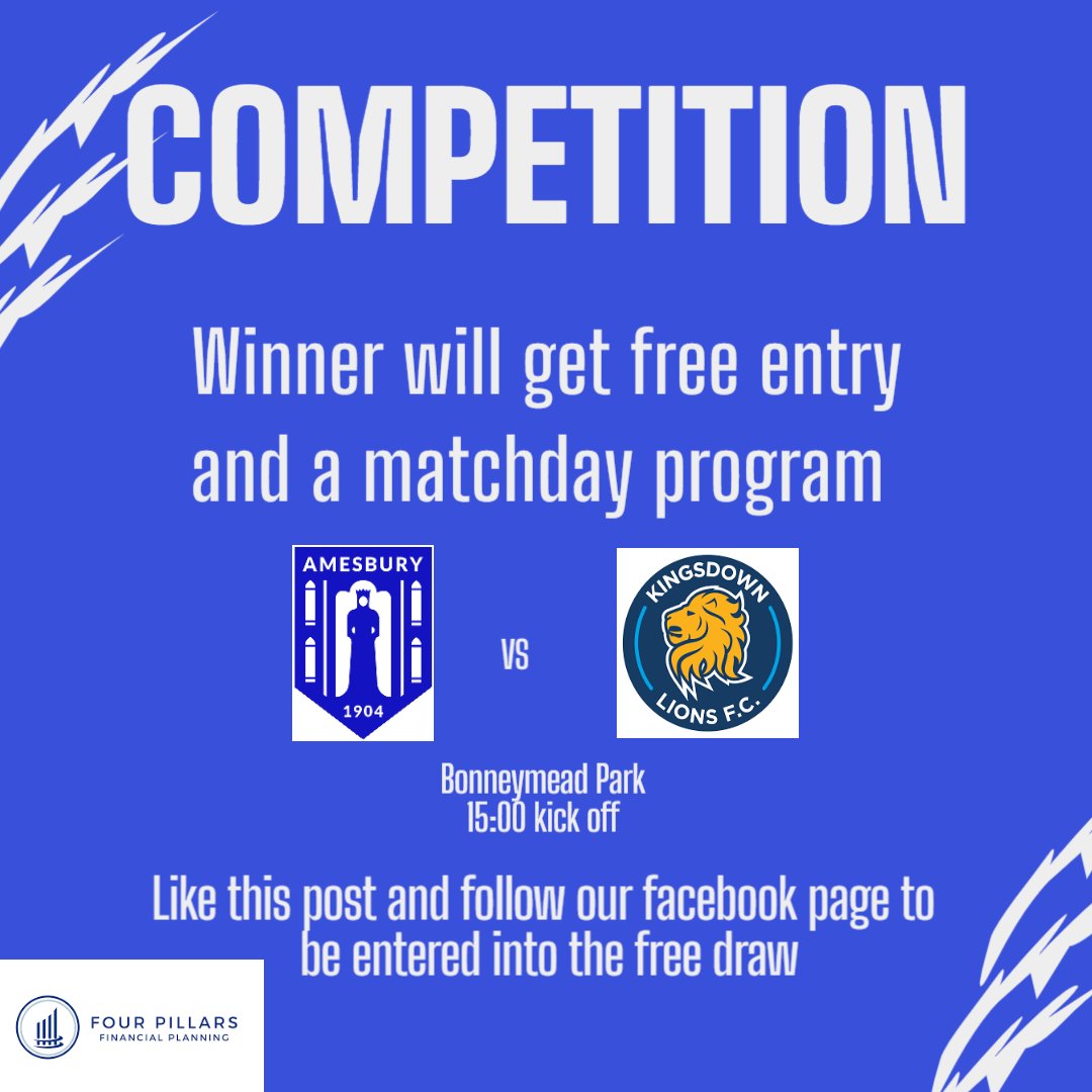 Head over to our Facebook page to be in with a chance of free entry on Saturday to hopefully see us crowned Wiltshire Senior League Champions facebook.com/profile.php?id…