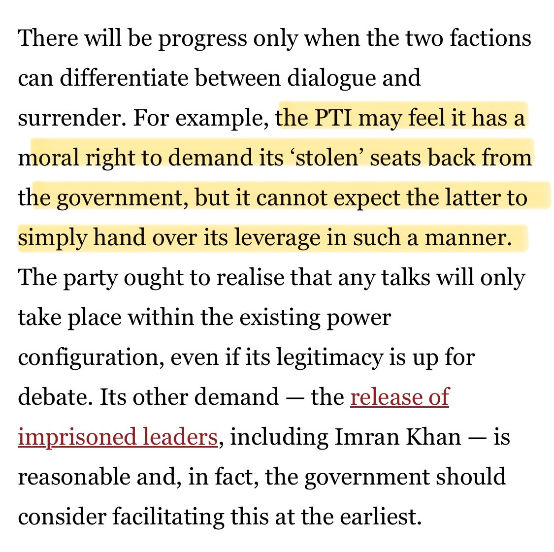 “Pity” is the word I’d use for people of Pakistan, where the country’s top editorial publishes such bullshit to legitimise blatant robbery of people’s mandate.