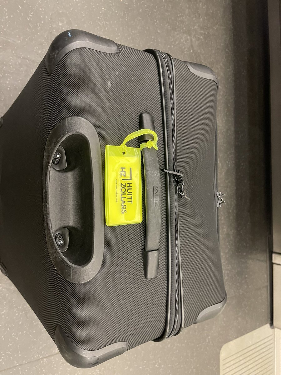 Glad I “don’t leave home without it”.  This <a href="/Huitt_Zollars/">Huitt-Zollars</a> luggage tag saved me during my travel, as my <a href="/tumitravel/">tumitravel</a> suitcase handle broke.  I was able pull the tag around airports, to and from hotels. 👍👍👍