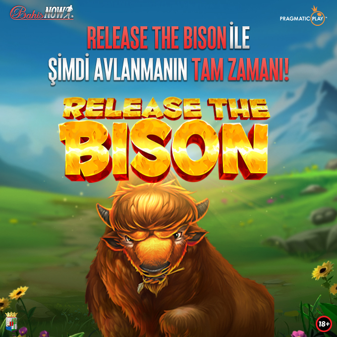 ⛰️ Pragmatic Play'in yeni oyunu Release the Bison şimdi #Bahisnow'da! 📲 Avantajlı bonuslar ve hızlı yatırım - çekim işlemleri ile casino heyecanı için sen de Bahisnow'a gel!