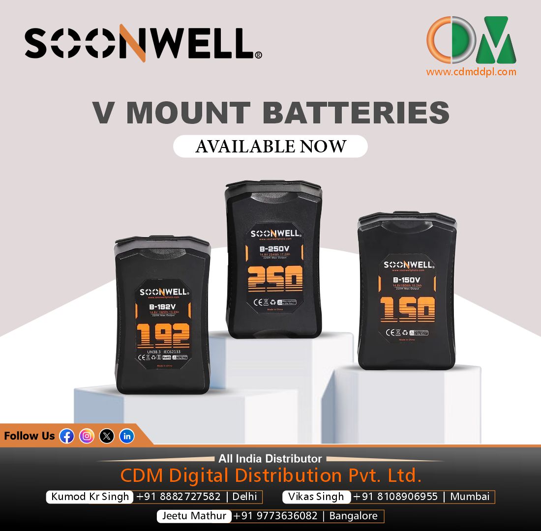 SOONWELL V MOUNT BATTERIES AVAILABLE NOW…
#soonwell #Battery #vmountbattery #broadcast #videoproduction #cinematography #AvailableNow #cdmts #cdmtechnologies #buynow