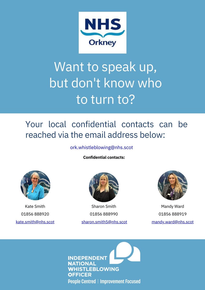 NHS Orkney Confidential Contacts are here to listen and signpost staff to support. Staff can find out more on the link here 👉ohb.scot.nhs.uk/confidential-c…