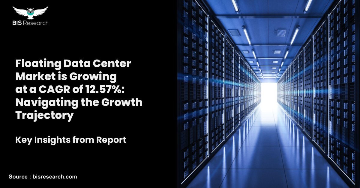 BIS Research forecasts Floating Data Center Market to reach $732.60 million by 2033, with a CAGR of 12.57% from 2023 to 2033. Access Insights: hubs.ly/Q02rN6_D0 #MarketTrends #Report #deeptech