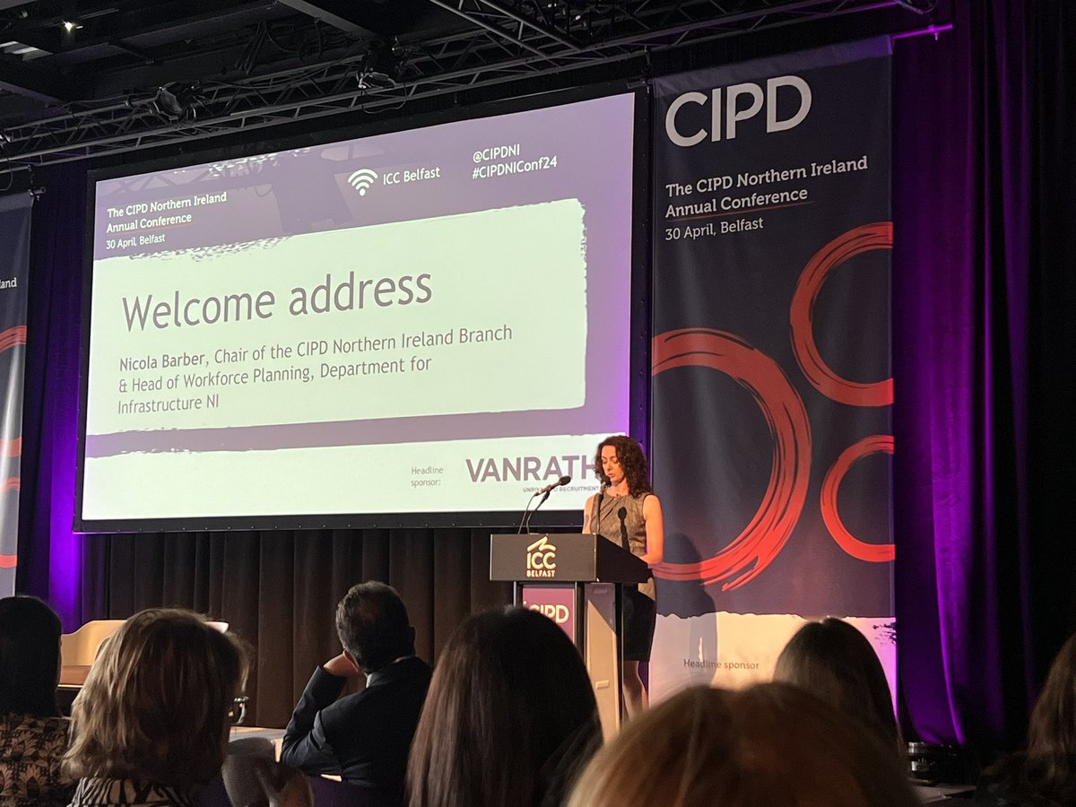 Our Chair of CIPDNI Nicola Barber opening the annual CIPD Conference. Great line up ahead #CIPDNIConf24