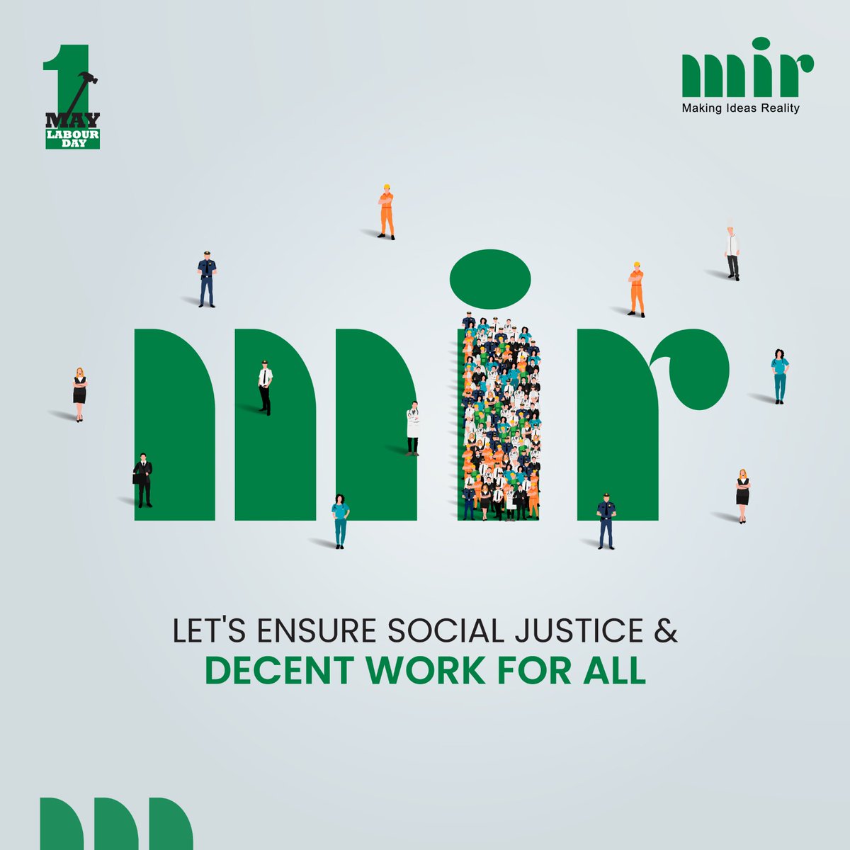 Happy International Labor Day from the Mir Group of Companies! We celebrate the hard work and dedication of our employees who make it happen every day. Let's continue striving for a better future for all workers! 

#MirGroup #MG #MakingIdeasReality
#MayDay #laborday #labor