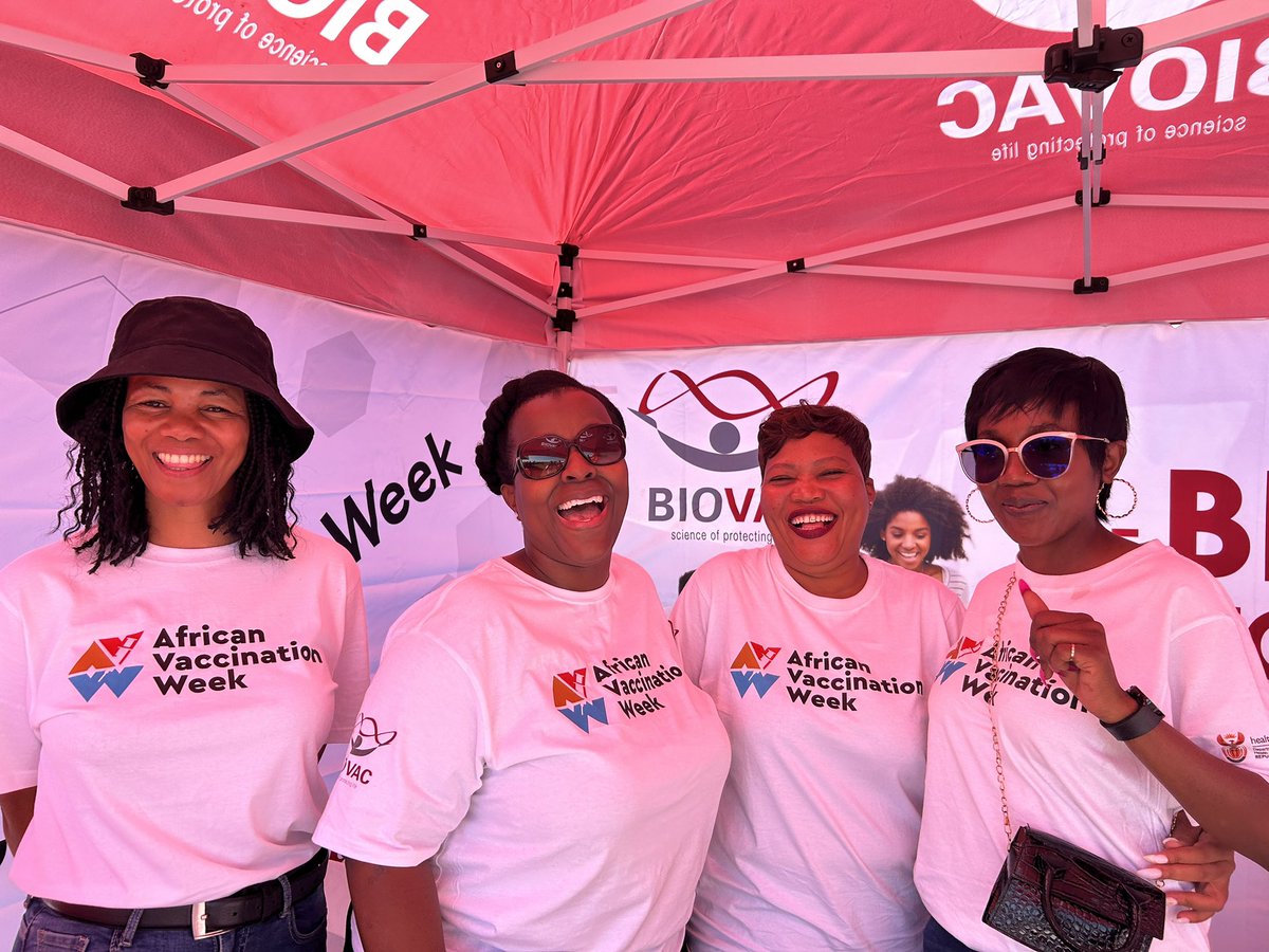 Team Biovac at #AfricaVaccinationWeek 

We’ve landed in Bojanala, North West in celebration of  #10yearsOfHPV and #50yearsofEPI. 

This event aims to highlight the importance of immunisation in protecting communities across Africa. 

#VaccinatedPopulationsHealthyPopulations