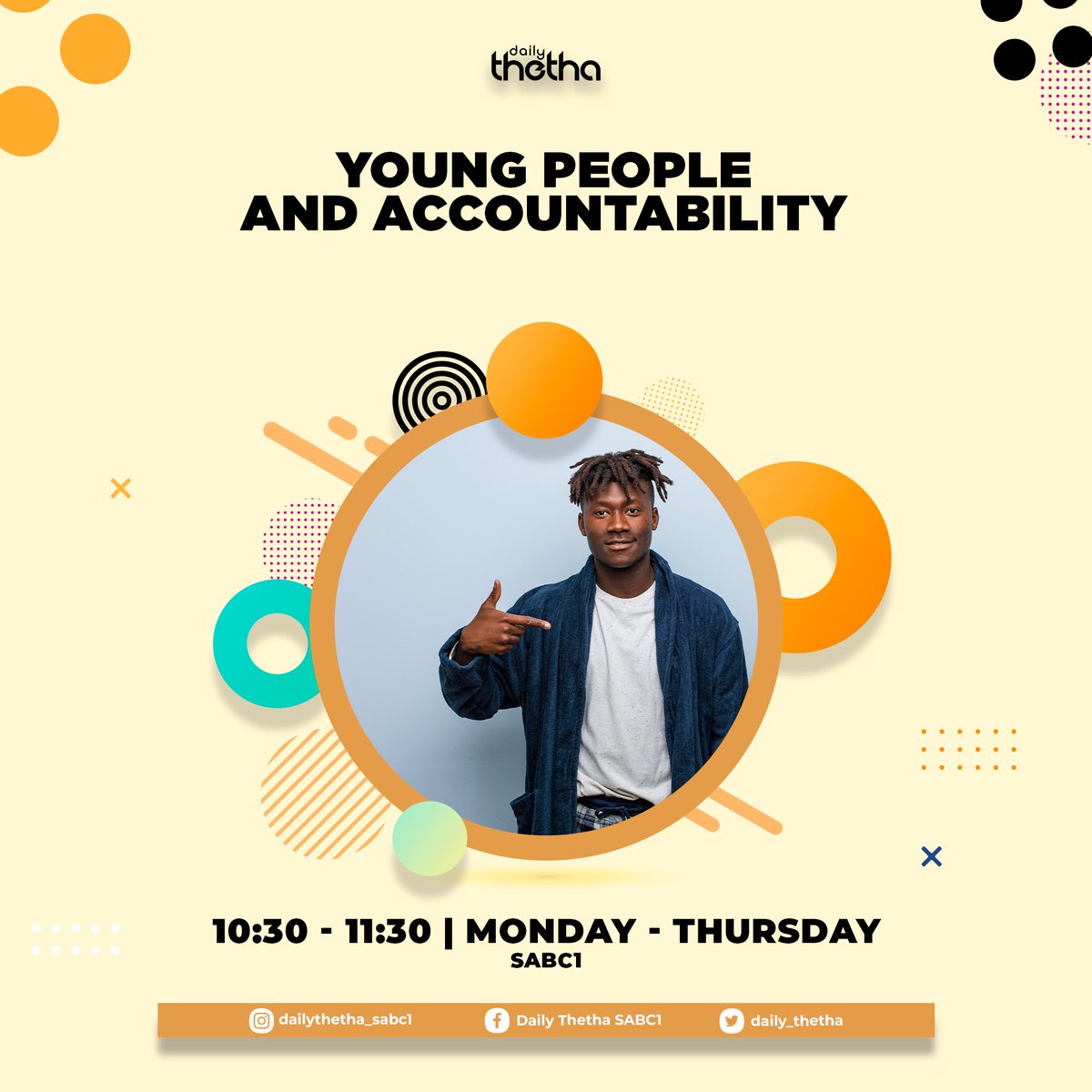 Today, we discuss accountability with young people and the older generation.

Catch Daily Thetha at 10h30 every Monday to Thursday on SABC1.

#SABCEducation