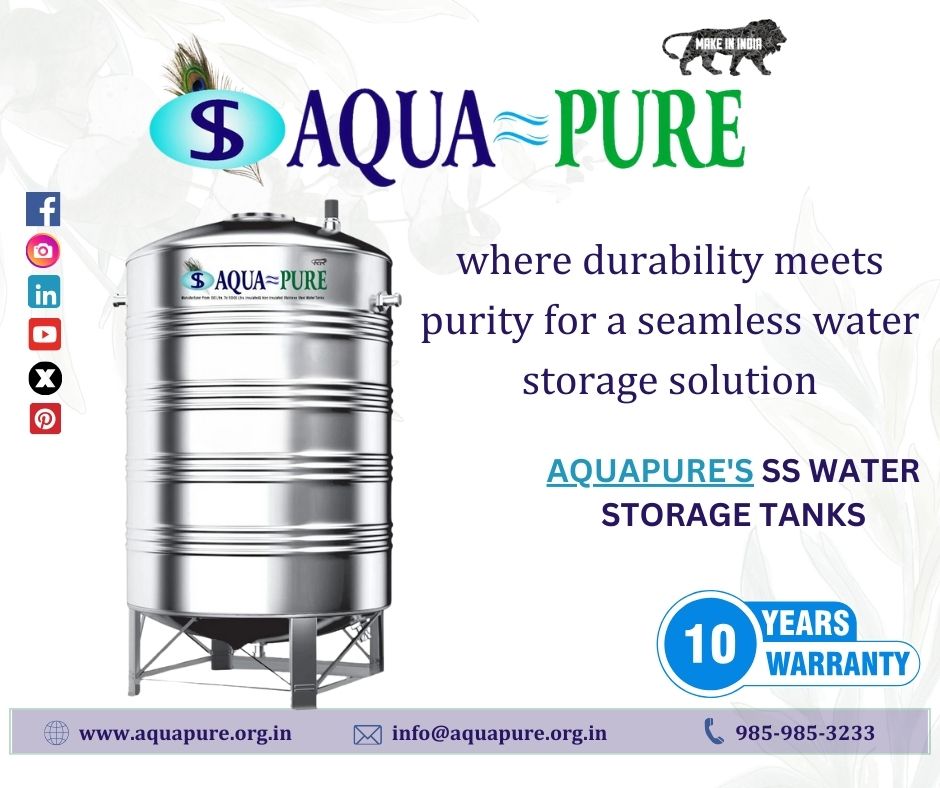 Aquapure's SS water storage tanks - where durability meets purity for a seamless water storage solution.
🌐aquapure.org.in
📞985-985-3233
#NationalPanchayatiRajDay #AquapureIndia #1Brand #SSWaterStorageTanks #GrassrootsGovernance #AquapureWishes #AquaPure #WaterStorage