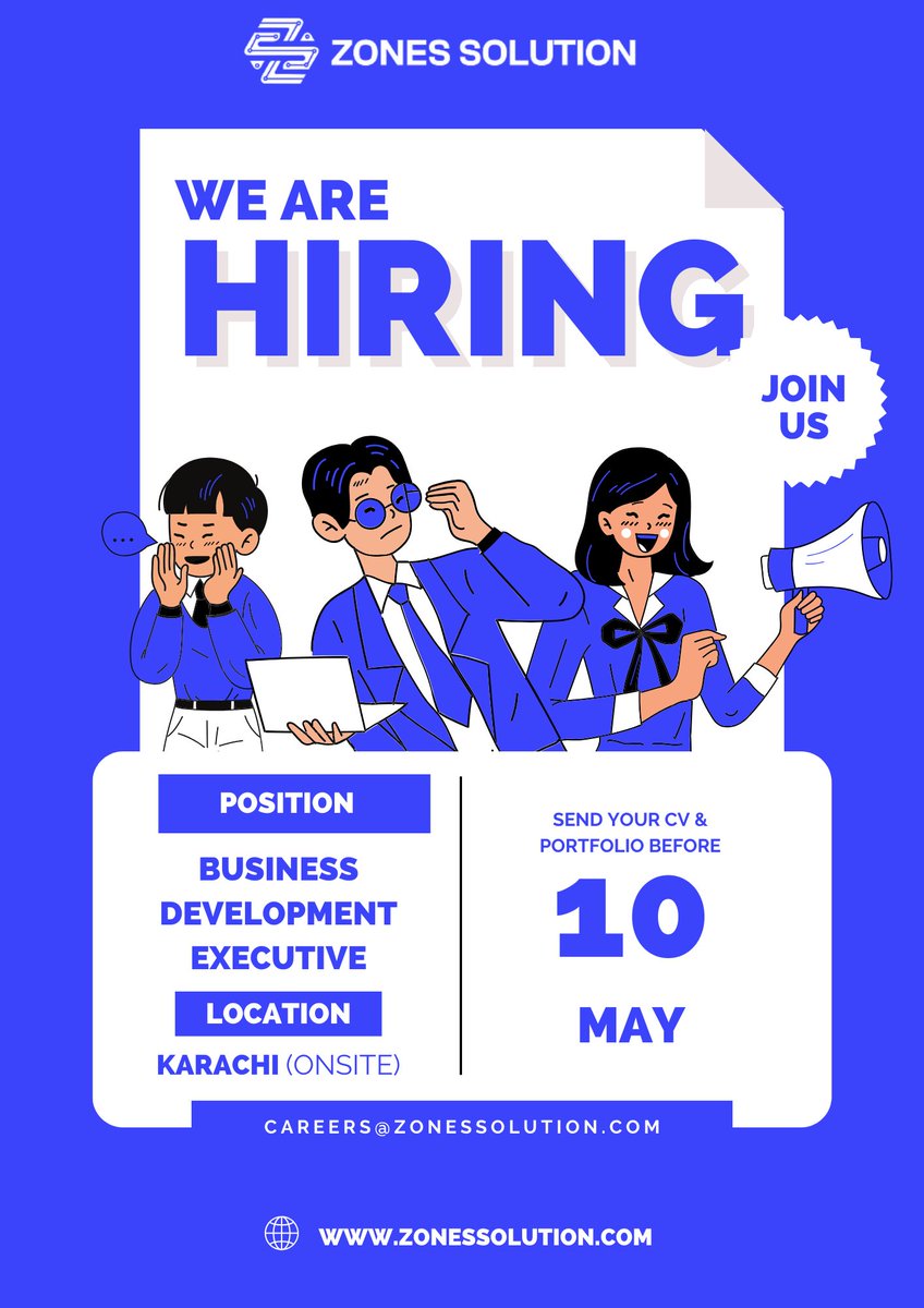 #Hiring #BusinessDevelopment #JoinOurTeam #Zonessolution