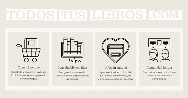 De la unión de las librerías a través de sus asociaciones y gremios nace todostuslibros.com, plataforma de 🛒 comercio online 📚consulta bibliográfica 📢difusión cultural 🧑‍🤝‍🧑comunidad lectora Si compras en #todostuslibros, compras en librerías. #ApoyaATuLibrería