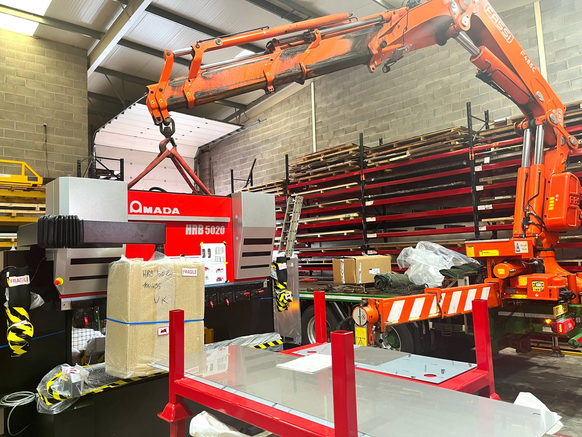 AmadaUKLTD's tweet photo. Based in the heart of Oldham, @ABILASERUK  have recently invested in a brand new Amada HRB-5020 pressbrake. ABI is a multi-disciplined company whose sales staff can provide a vast amount of experience, gained through working in many aspects of the supply of ferrous and non-ferrous products. 

Their new HRB pressbrake with the addition of Amada's BI-S option will automatically adjust and correct the angle whilst processing, ensuring highly accurate bending even when material thickness and properties vary from part to part.

We are proud to be partnered with ABI Laser as their sole provider of sheet metal solutions and wish them continued success in the future! 

Learn more about the HRB here: https://t.co/CDVLFq5gkE

#amadauk #ukmfg #uksheetmetal #pressbrake #bending #folding #cnc #accurate #fabrication
