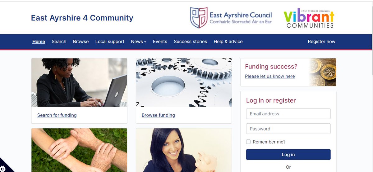 You can also look for funds at East Ayrshire 4 Community. You can register for FREE and start searching at funding.idoxopen4community.co.uk/eastayrshire/