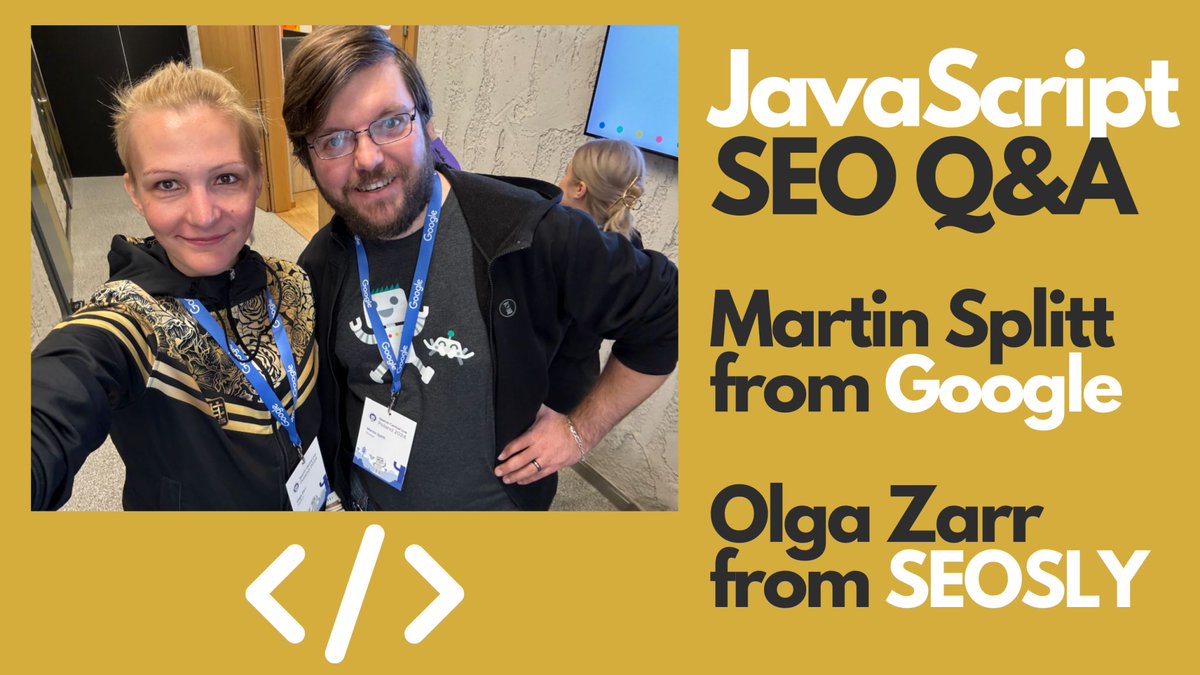 😎 Today interviewing Martin Splitt (@g33konaut). Have questions about JavaScript SEO? Drop them in the comments! This interview will be all about JavaScript SEO which is a topic we don't talk about enough. I have loads of questions for Martin already but if you want to drop
