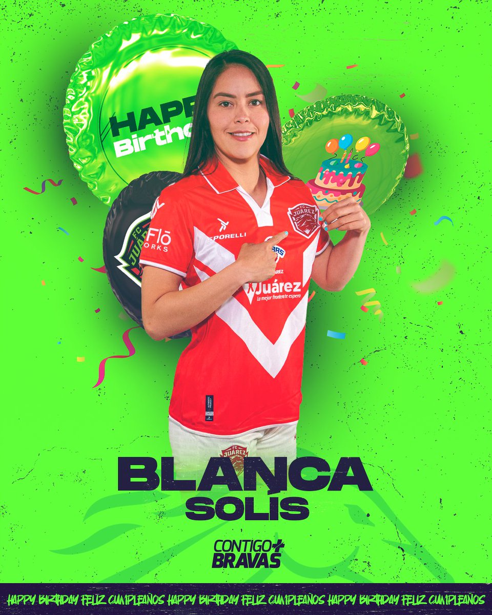 ¡Buenos días, afición! Hoy es cumpleaños de Blanca Solís.🥳 ¡Te deseamos lo mejor en este dīa, Blanca!💚 #ContigoMásBravas