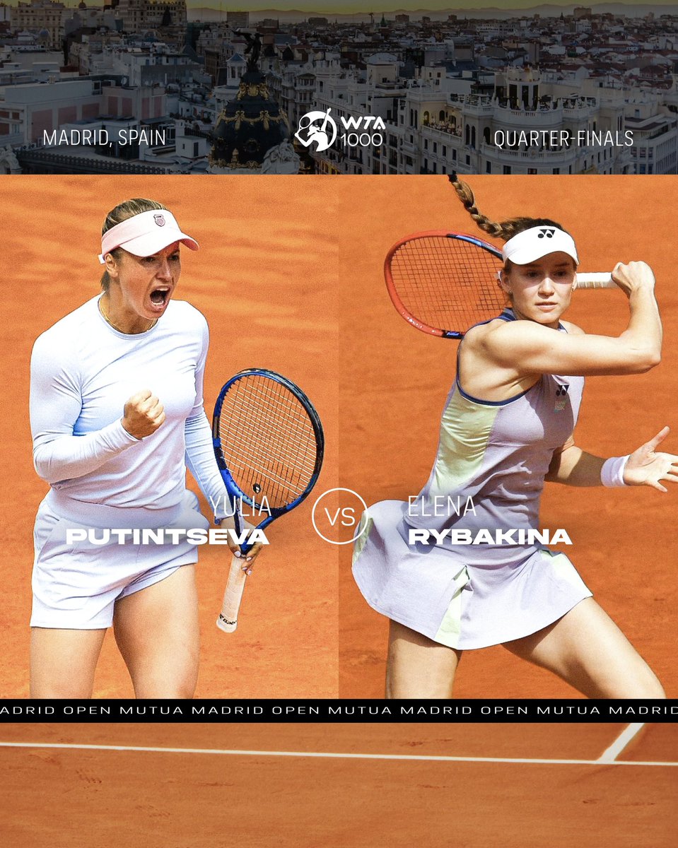 ⚡️Қос Қазақстандық теннисшілер Елена Рыбакина мен Юлия Путинцева WTA 1000 турнирінің ширек финалында кездеседі 🇰🇿vs🇰🇿 Юлия Путинцева vs Елена Рыбакина • 🗓️1 мамыр #MMOPEN